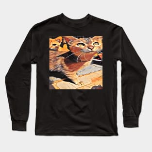 CAT TIGER YELLOW Long Sleeve T-Shirt